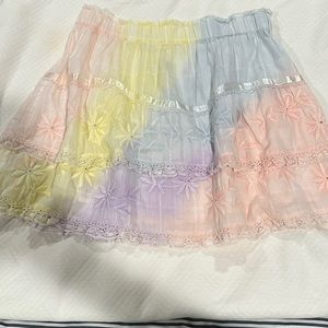 NWT LoveShackFancy multi colored skirt size small